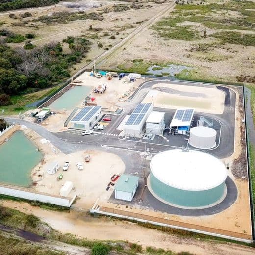 Aerial photo of water plant