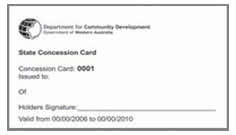 State Concession Card