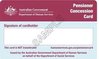 Pensioner Concession Card